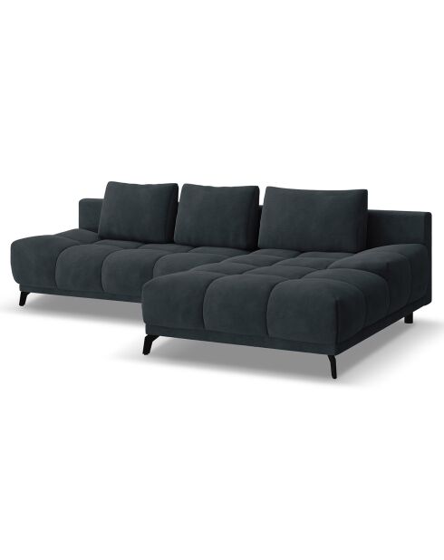 Canapé d'angle Droit Convertible avec Coffre Cirrus 5 Places gris foncé - 290x182x90 cm